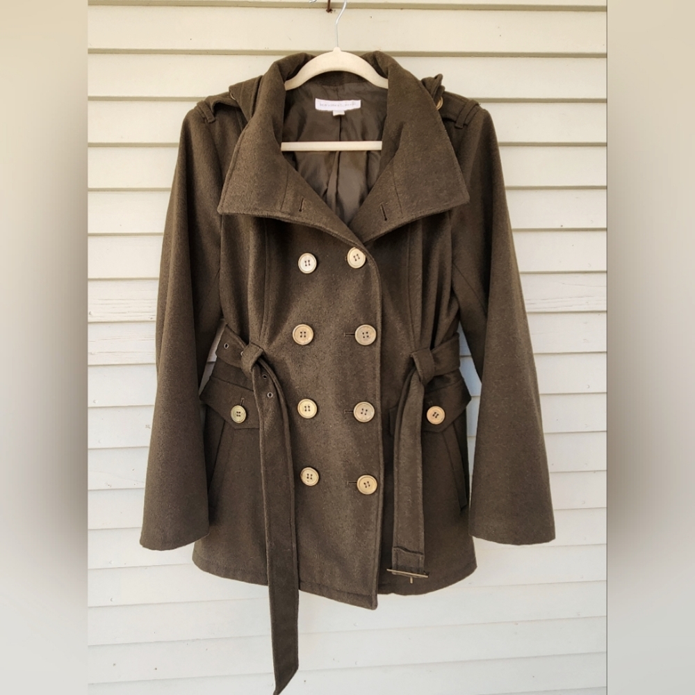 New York and Company Wool-Blend Pea Coat